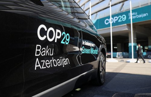 FILE PHOTO: Preparation for COP29 climate summit in Baku