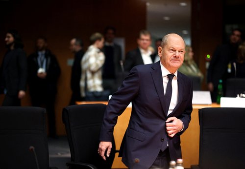 German Chancellor Scholz attends Afghanistan Commission during parliament hearing, in Berlin