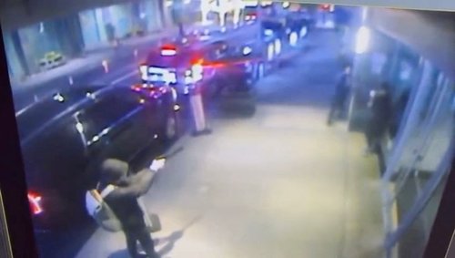 An image of the individual sought in connection to the investigation of the shooting death of Brian Thompson, in New York