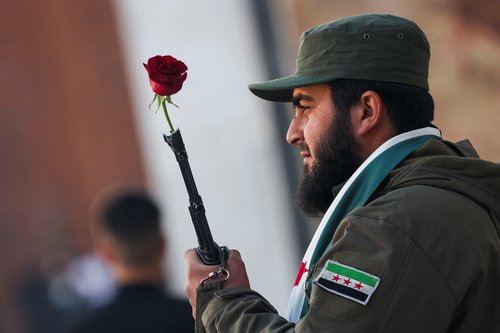 The first Friday at Umayyad Mosque after members of the ruling Syrian body settle in to take control of the city, in Damascus