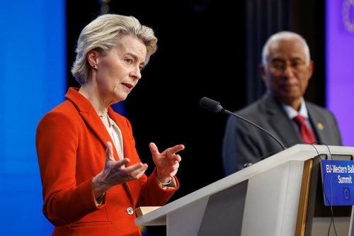 European Union and Western Balkans countries leaders hold a summit in Brussels