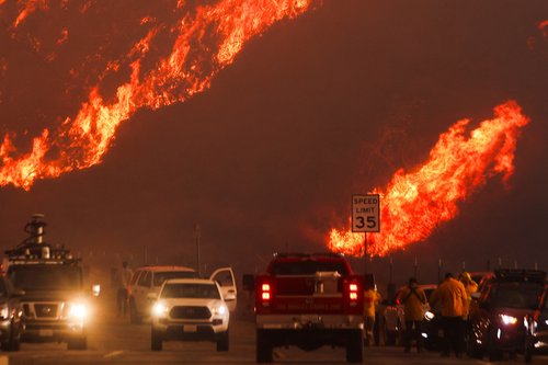 Hughes Fire, at Castaic Lake