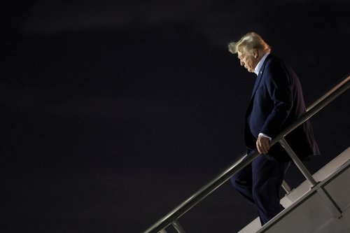 U.S. President Trump arrives at Miami International Airport