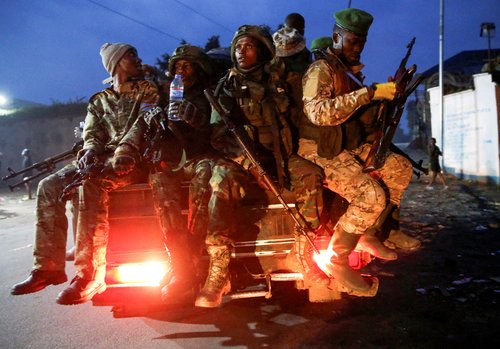 Members of the M23 rebel group in Goma