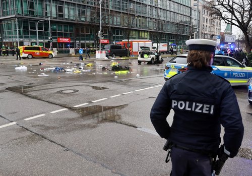 Several injured after car drives into crowd of people in Munich