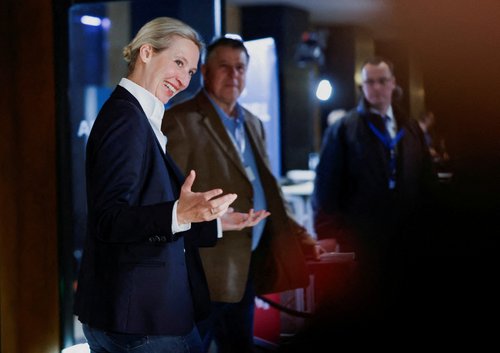 Party leaders attend TV debate after exit polls in Berlin