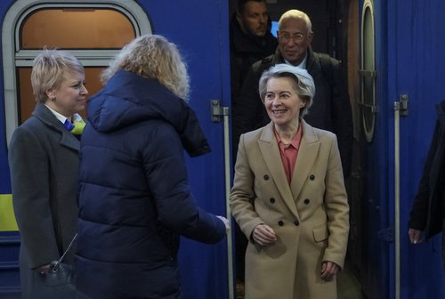 European Commission President Ursula von der Leyen visits in Kyiv