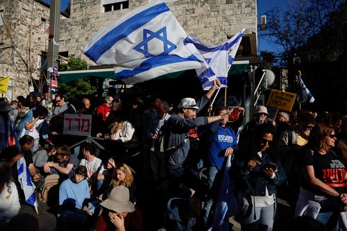 Protest against Israeli government in Jerusalem