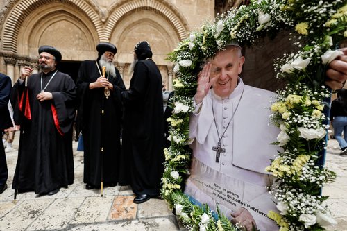 Mourning after the death of Pope Francis, in Jerusalem