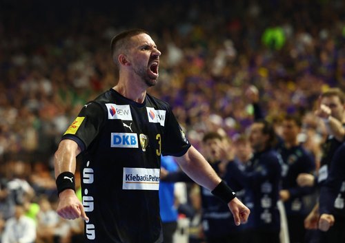 Fuchse Berlin Handball - EHF Men's Handball Champions League - Semi Finals - Fuchse Berlin v HBC Nantes - Lanxess Arena, Cologne, Germany - June 14, 2025 Fuchse Berlin's Fabian Wiede
