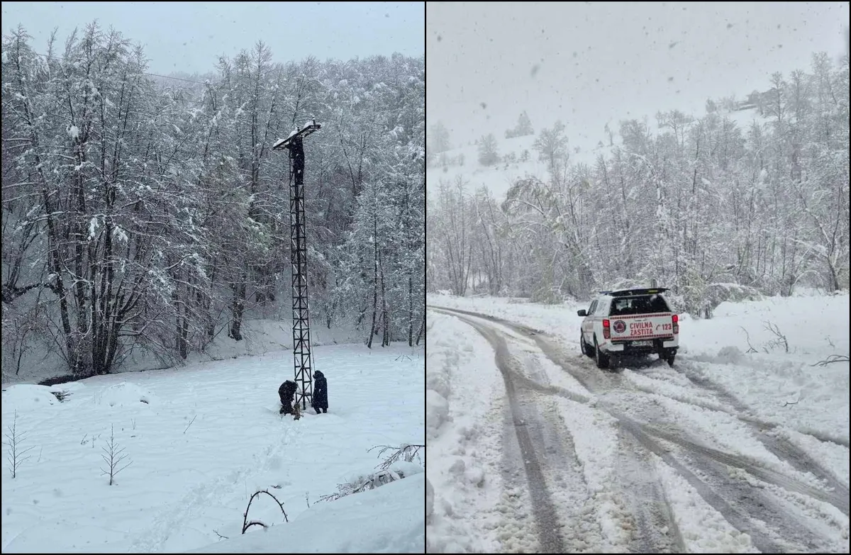 Kolaps u USK: Snijeg lomio betonske stubove, oko 50.000 građana bez struje - najkritičnije u Bihaću i Cazinu