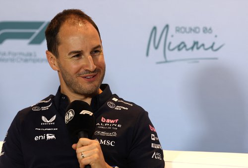 Formula One F1 - Miami Grand Prix - Miami International Autodrome, Miami, Florida, United States - May 2, 2025 Alpine team principal Oliver Oakes during the press conference REUTERS/Ricardo Arduengo