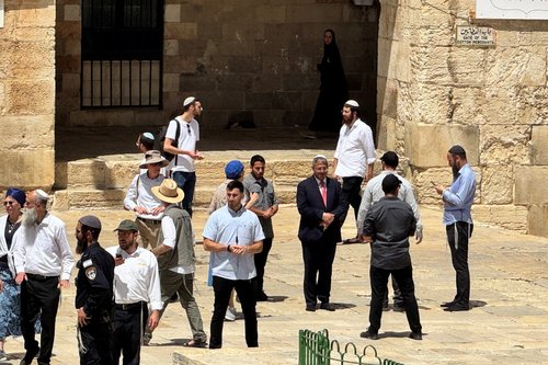 Israeli National Security Minister Itamar Ben-Gvir visits the Al-Aqsa compound