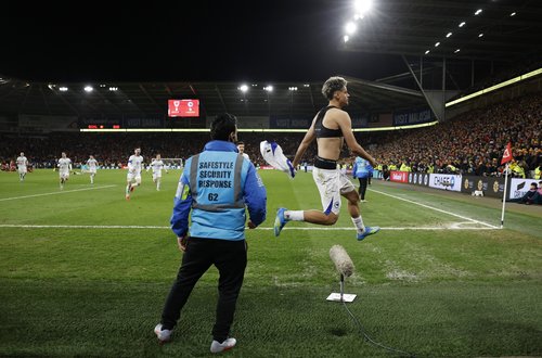 Soccer Football - FIFA World Cup - UEFA Qualifiers - Semi Final - Wales v Bosnia and Herzegovina - Cardiff City Stadium, Cardiff, Wales, Britain - March 26, 2026 Bosnia and Herzegovina's Kerim Alajbegovic celebrates after scoring a penalty to win the pena