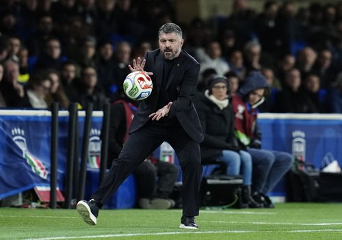Soccer Football - FIFA World Cup - UEFA Qualifiers - Italy v Northern Ireland - New Balance Arena, Bergamo, Italy - March 26, 2026 Italy coach Gennaro Gattuso during the match REUTERS/Matteo Ciambelli