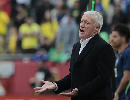 Soccer Football - International Friendly - Brazil v France - Boston Stadium, Foxborough, Massachusetts, U.S. - March 26, 2026 France coach Didier Deschamps reacts REUTERS/Brian Snyder