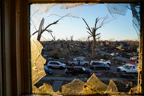 Devastating outbreak of tornadoes ripped through several U.S. states