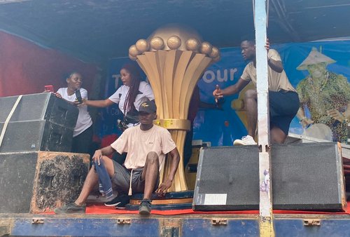 Presentation tour for Africa Cup of Nations, in Limbe