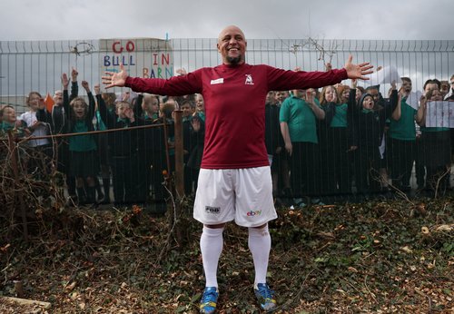 Greenhous Shrewsbury and District Sunday League Division 1 - Roberto Carlos plays for Bull in the Barne United v Harlescott Rangers