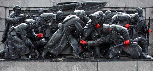 FILE PHOTO: Demonstration in front of the Soviet Army monument in Sofia