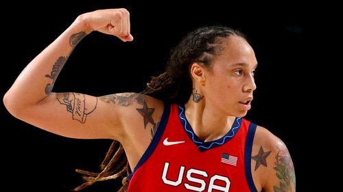 FILE PHOTO: Brittney Griner of the United States gestures during a game against Australia