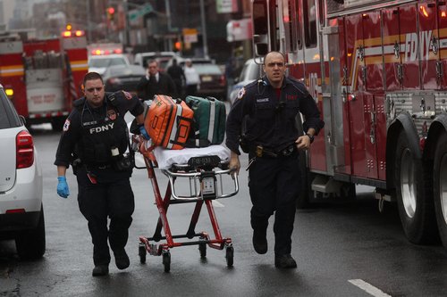 Shooting at a subway station in New York City