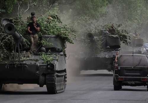 FILE PHOTO: Russia's attack on Ukraine continues, in Donetsk region