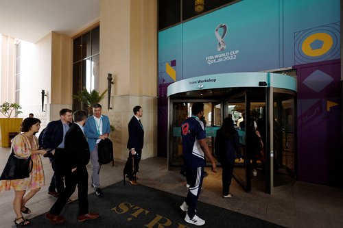 Team deligation and managers arrive for Team Workshop for the FIFA World Cup Qatar 2022 in Doha, Qatar