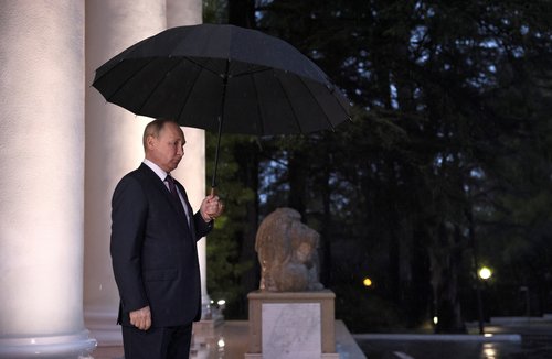 Russia's President Putin meets Azerbaijan's President Aliyev in Sochi