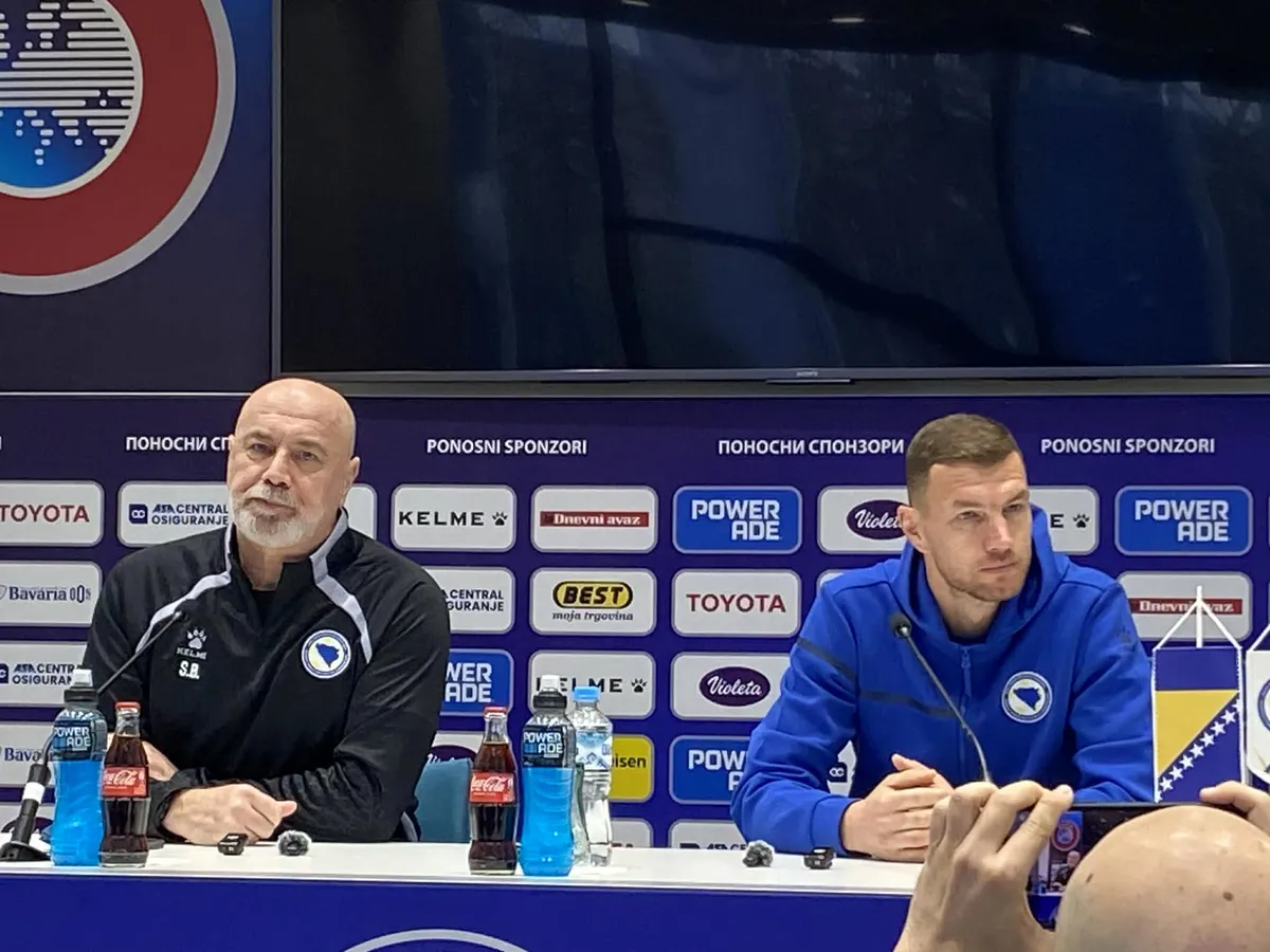 Press konferencija Sergeja Barbareza i Edina Džeke pred meč s Italijom (VIDEO)