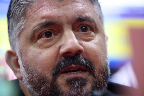 Soccer Football - FIFA World Cup - UEFA Qualifiers - Italy Pitch Walk-around and Press Conference - Bilino Polje Stadium, Zenica, Bosnia and Herzegovina - March 30, 2026 Italy coach Gennaro Gattuso during press conference REUTERS/Amel Emric