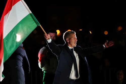 Peter Magyar, leader of the opposition Tisza party, REUTERS/Leonhard Foeger