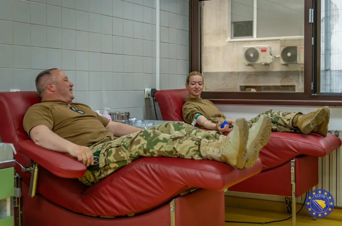 EUFOR forces step forward: Blood donation drive supports local communities