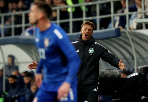 Soccer Football - International Friendly - Serbia v Saudi Arabia - TSC Arena, Backa Topola, Serbia - March 31, 2026 Saudi Arabia coach Herve Renard reacts REUTERS/Marko Djurica