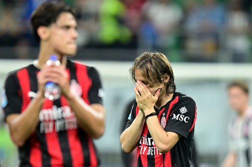 Soccer Football - Serie A - AC Milan v Juventus - San Siro, Milan, Italy - April 26, 2026 AC Milan's Luka Modric reacts after the match REUTERS/Daniele Mascolo