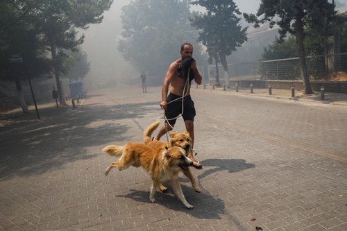 Požar na sjeveru Atine