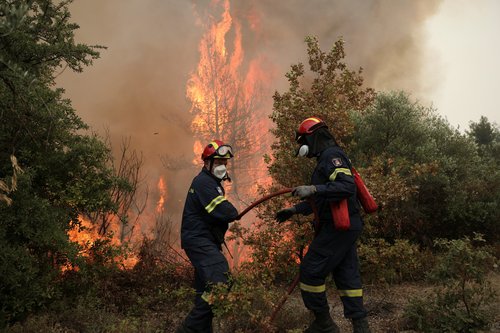 Wildfire on Evia island