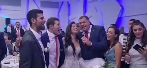 Đoković i Dodik na svadbi Majdova
