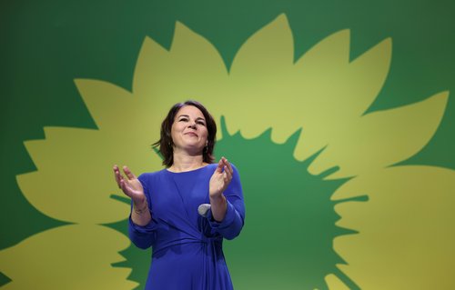 Reaction of the Greens party to exit poll results on general elections in Berlin