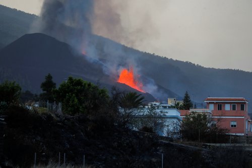 Eruption of a volcano in La Palma