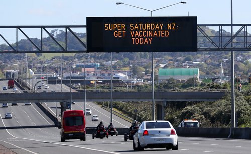 New Zealand holds a COVID-19 single-day vaccination drive, seen in Auckland