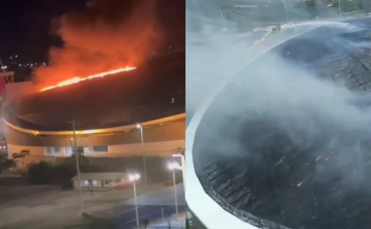 Scene apokalipse iz Brazila: Plamen vatre gutao krov stadiona (VIDEO)