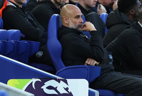 Soccer Football - Premier League - Everton v Manchester City - Hill Dickinson Stadium, Liverpool, Britain - May 4, 2026 Manchester City manager Pep Guardiola REUTERS/Scott Heppell EDITORIAL USE ONLY. NO USE WITH UNAUTHORIZED AUDIO, VIDEO, DATA, FIXTURE LI