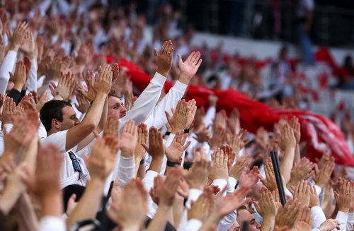 Soccer Football - UEFA Europa League - Final - SC Freiburg v Aston Villa - Besiktas Park, Istanbul, Turkey - May 20, 2026 SC Freiburg fans inside the stadium before the match REUTERS/Manon Cruz