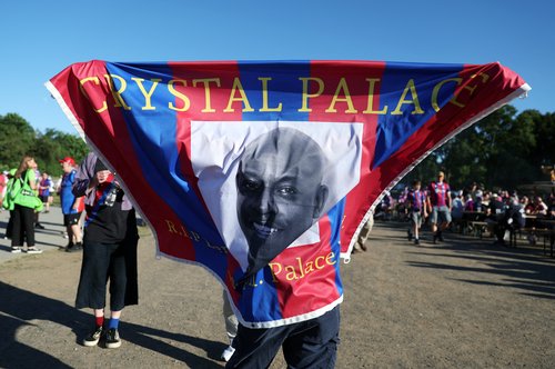 Soccer Football - UEFA Conference League - Final - Crystal Palace v Rayo Vallecano - Leipzig, Germany - May 27, 2026 General view of Crystal Palace fans before the match REUTERS/Maryam Majd