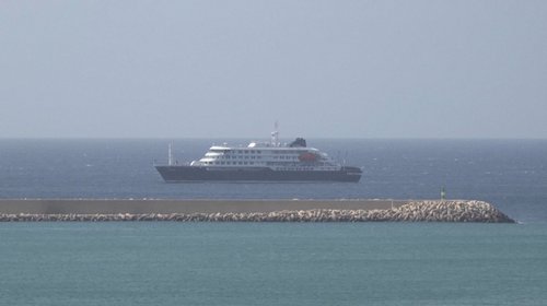 Cruise ship MV Hondius May 4, 2026. REUTERS TV via REUTERS