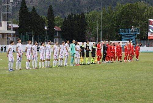 MOSTAR, 6. svibnja (FENA) – Nogometaši Zrinjskog večeras su minimalno (1:0) slavili u prvoj utakmici finala Kupa BiH protiv gradskog rivala Veleža, a jedini pogodak pred njihovim navijačima potpisao je Nemanja Bilbija.(Foto FENA/Mario Obrdalj)