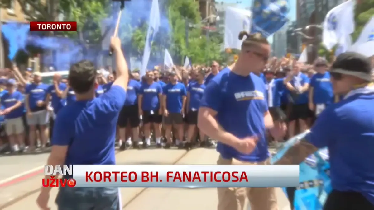 BH Fanaticosi zapalili Toronto, pogledajte korteo najvatrenijih navijača pred meč protiv Kanade: "Volim te Bosno!"