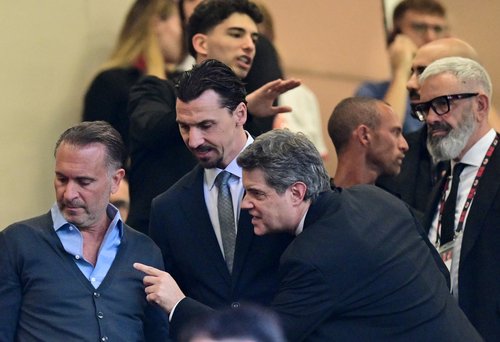 Soccer Football - Serie A - AC Milan v Cagliari - San Siro, Milan, Italy - May 24, 2026 AC Milan senior advisor Zlatan Ibrahimovic before the match REUTERS/Daniele Mascolo