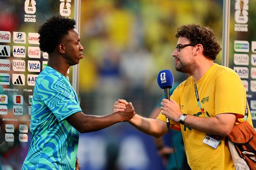 Soccer Football - FIFA World Cup 2026 - Group C - Brazil v Morocco - New York/New Jersey Stadium, East Rutherford, New Jersey, U.S. - June 13, 2026 Brazil's Vinicius Junior after the match IMAGN IMAGES via Reuters/Caean Couto